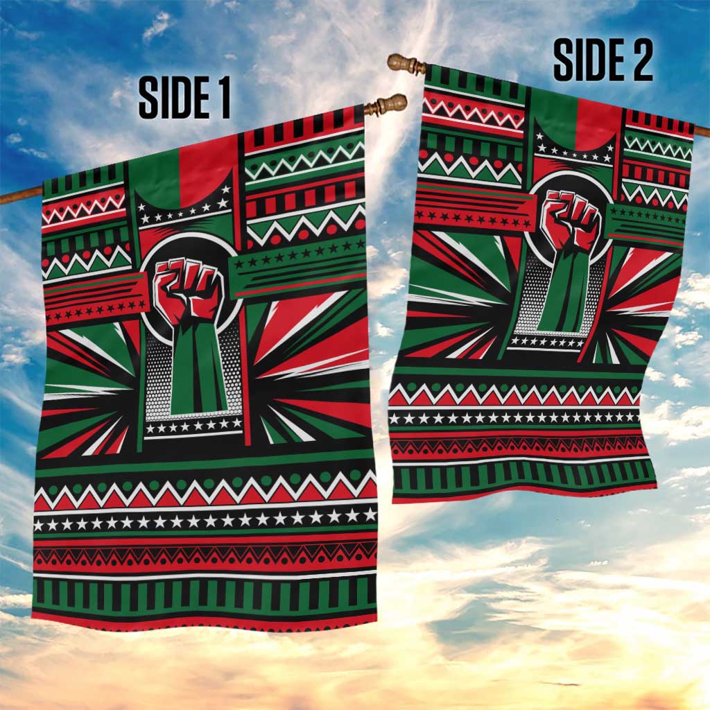 Power Fist And Patterns In Pan African Garden Flag DT02
