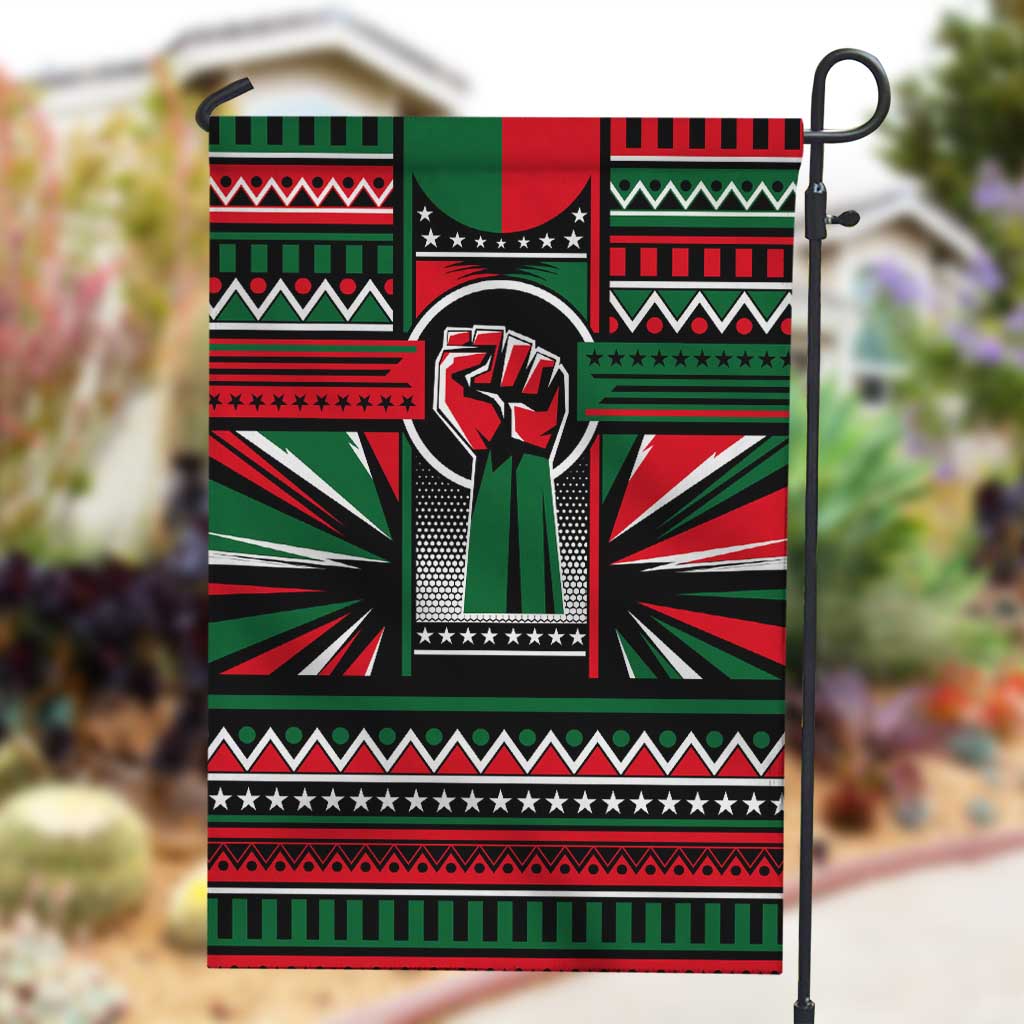 Power Fist And Patterns In Pan African Garden Flag DT02