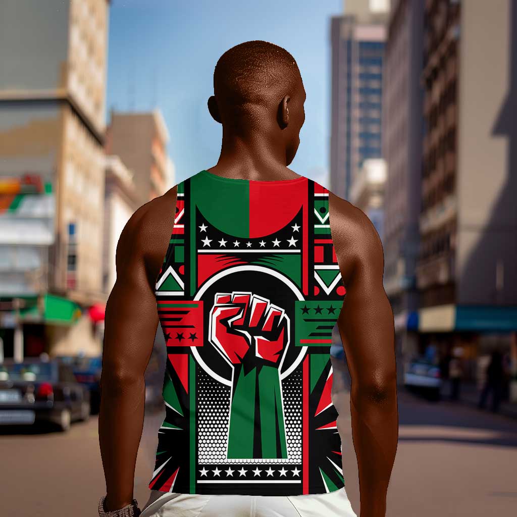 Power Fist And Patterns In Pan African Men Tank Top DT02