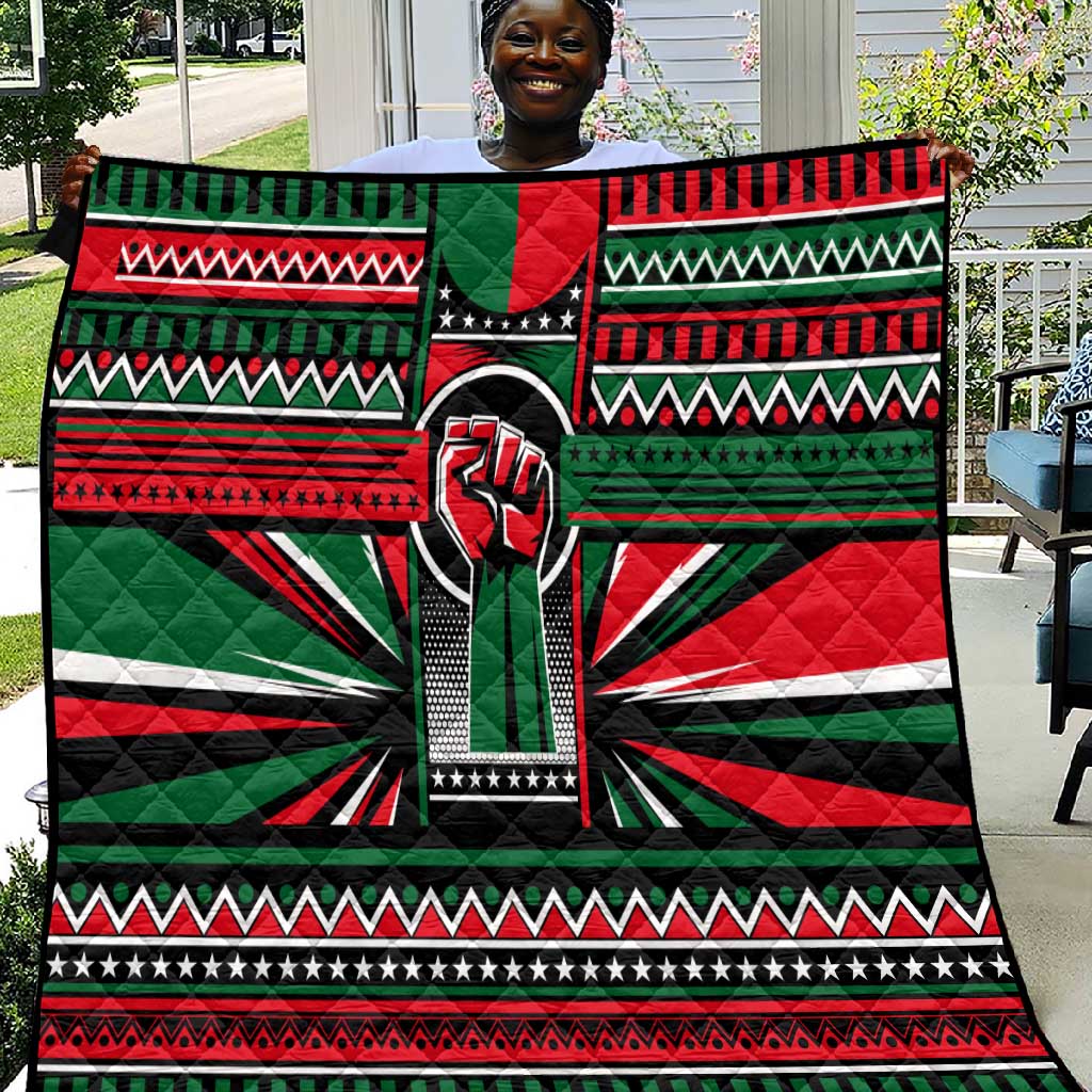 Power Fist And Patterns In Pan African Quilt DT02