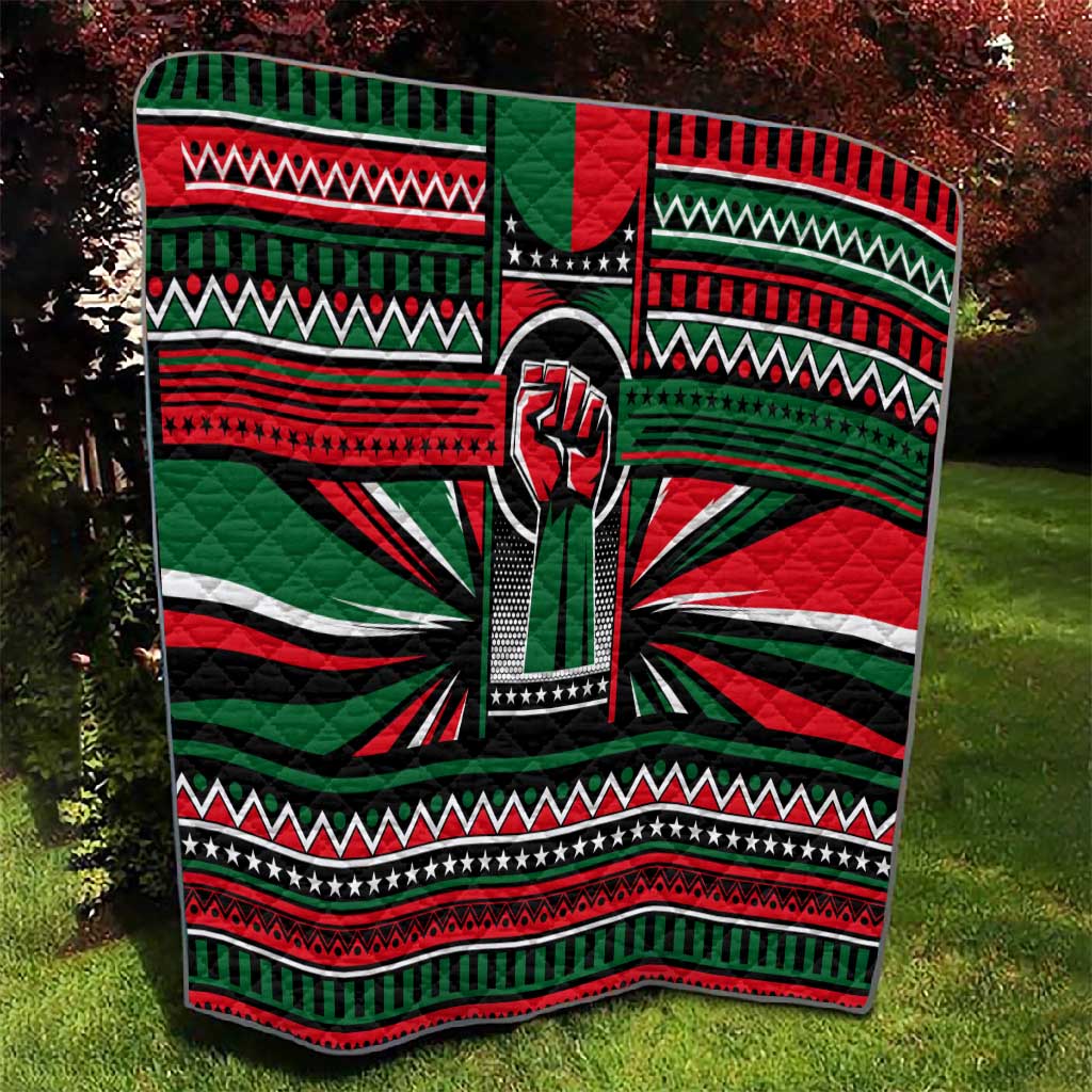 Power Fist And Patterns In Pan African Quilt DT02