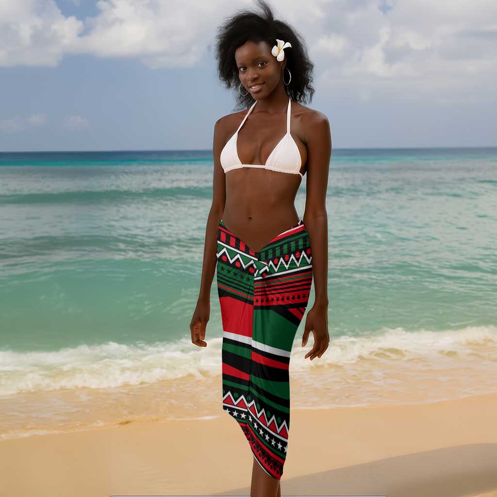Power Fist And Patterns In Pan African Sarong DT02