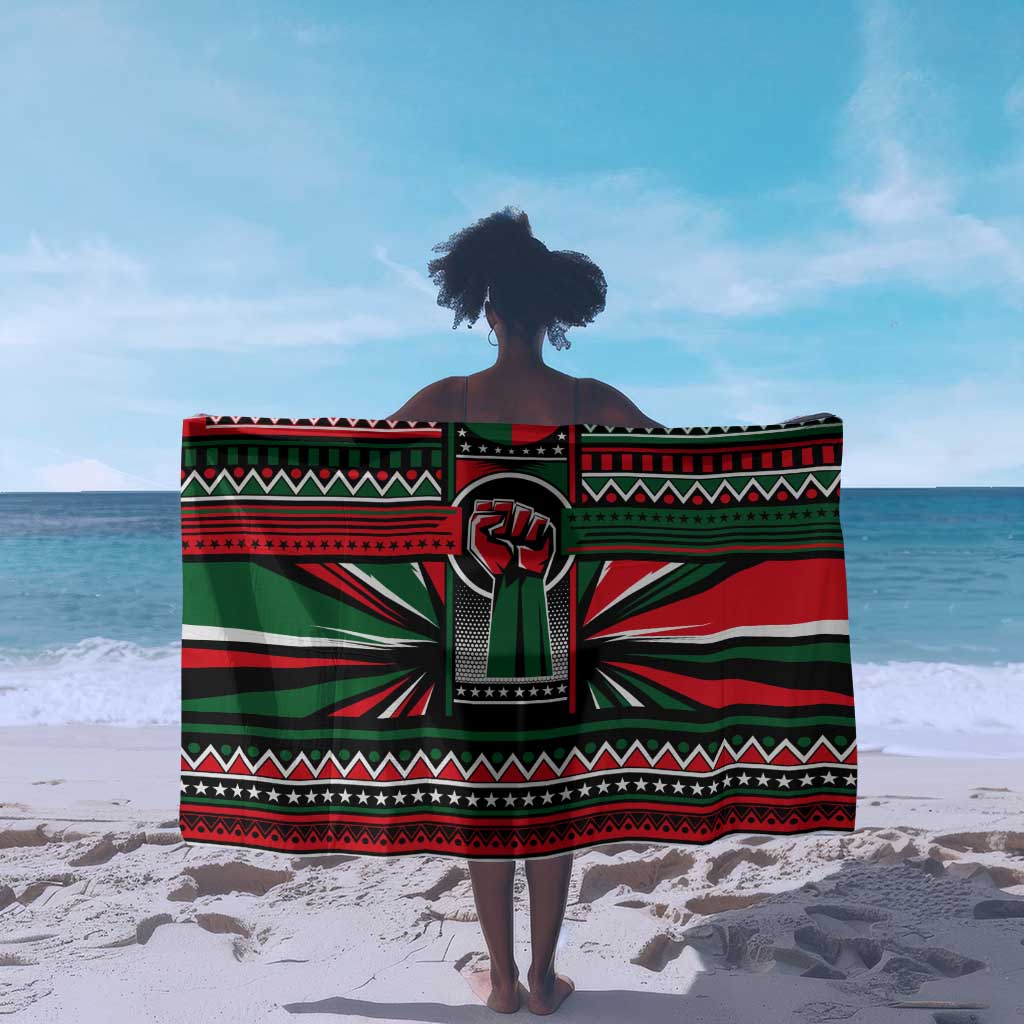 Power Fist And Patterns In Pan African Sarong DT02