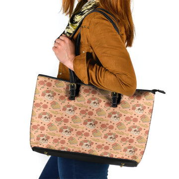 Day of the Dead Leather Tote Bag Sugar Skulls DT02