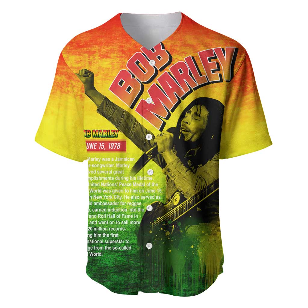 The Real Legend Bob Baseball Jersey African Jamaica Reggae DT02