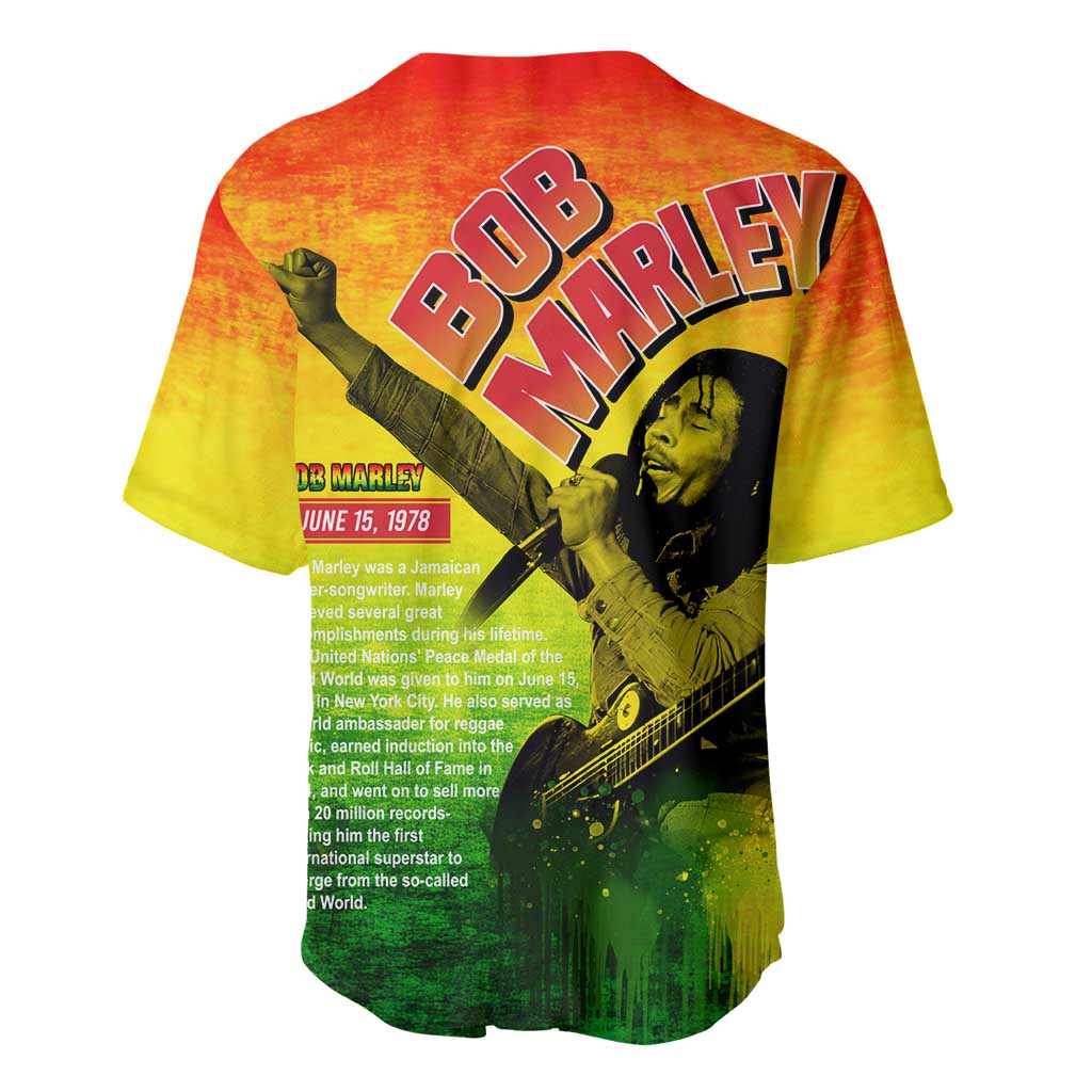 The Real Legend Bob Baseball Jersey African Jamaica Reggae DT02