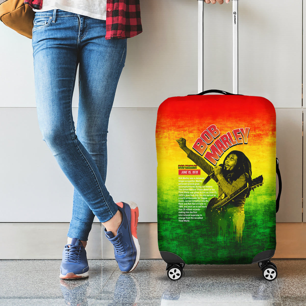 The Real Legend Bob Luggage Cover African Jamaica Reggae DT02