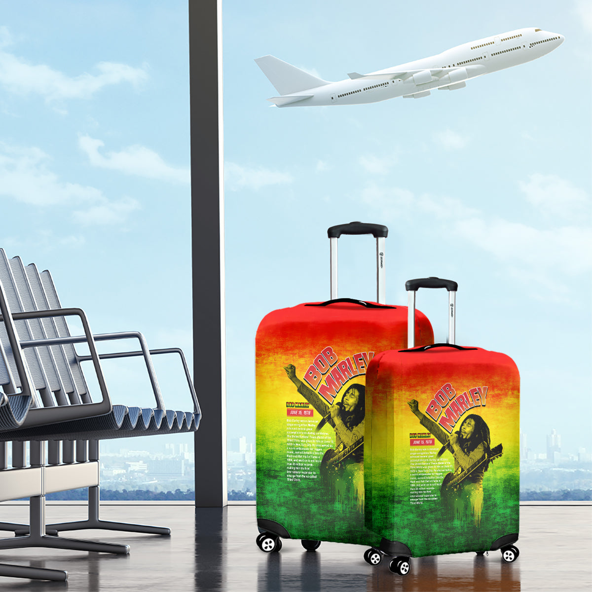 The Real Legend Bob Luggage Cover African Jamaica Reggae DT02