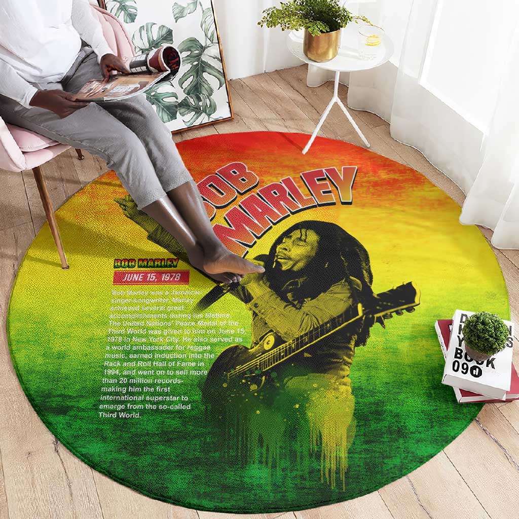 The Real Legend Bob Round Carpet African Jamaica Reggae DT02