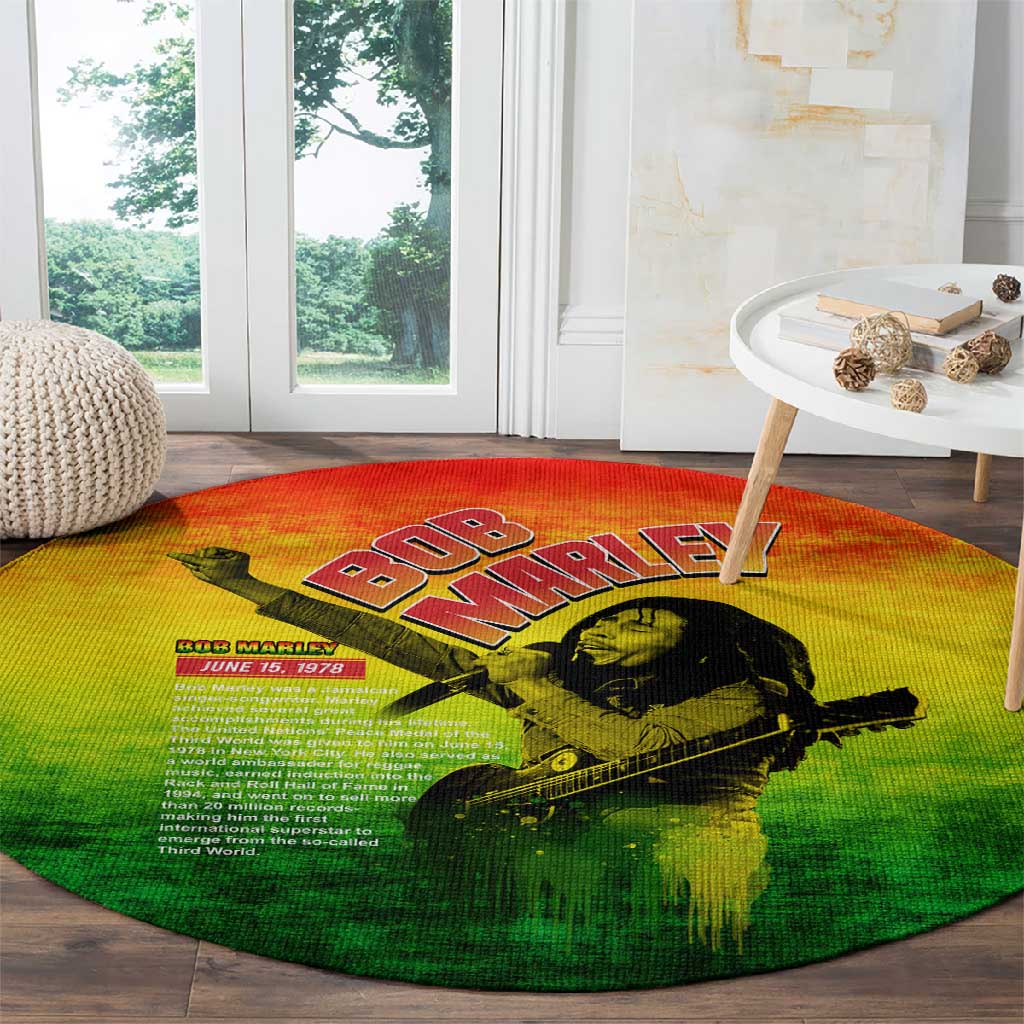 The Real Legend Bob Round Carpet African Jamaica Reggae DT02