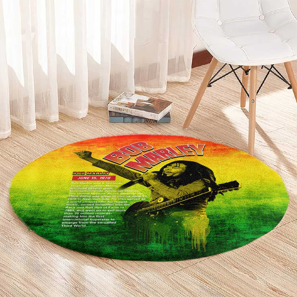 The Real Legend Bob Round Carpet African Jamaica Reggae DT02