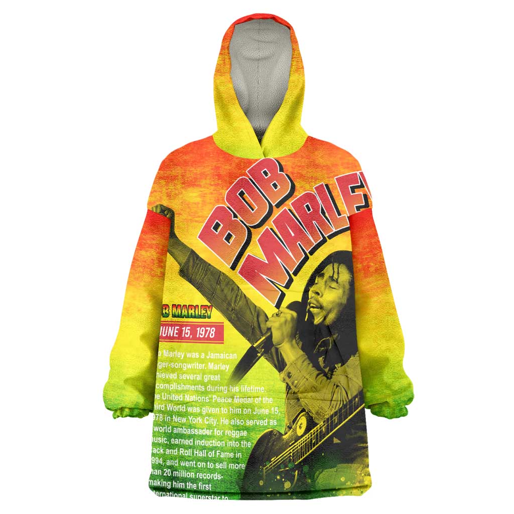 The Real Legend Bob Wearable Blanket Hoodie African Jamaica Reggae DT02