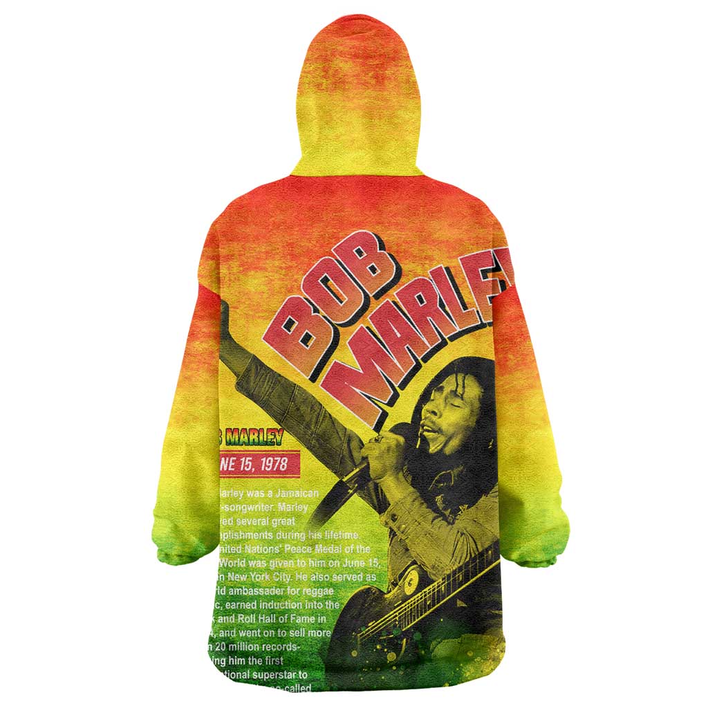 The Real Legend Bob Wearable Blanket Hoodie African Jamaica Reggae DT02