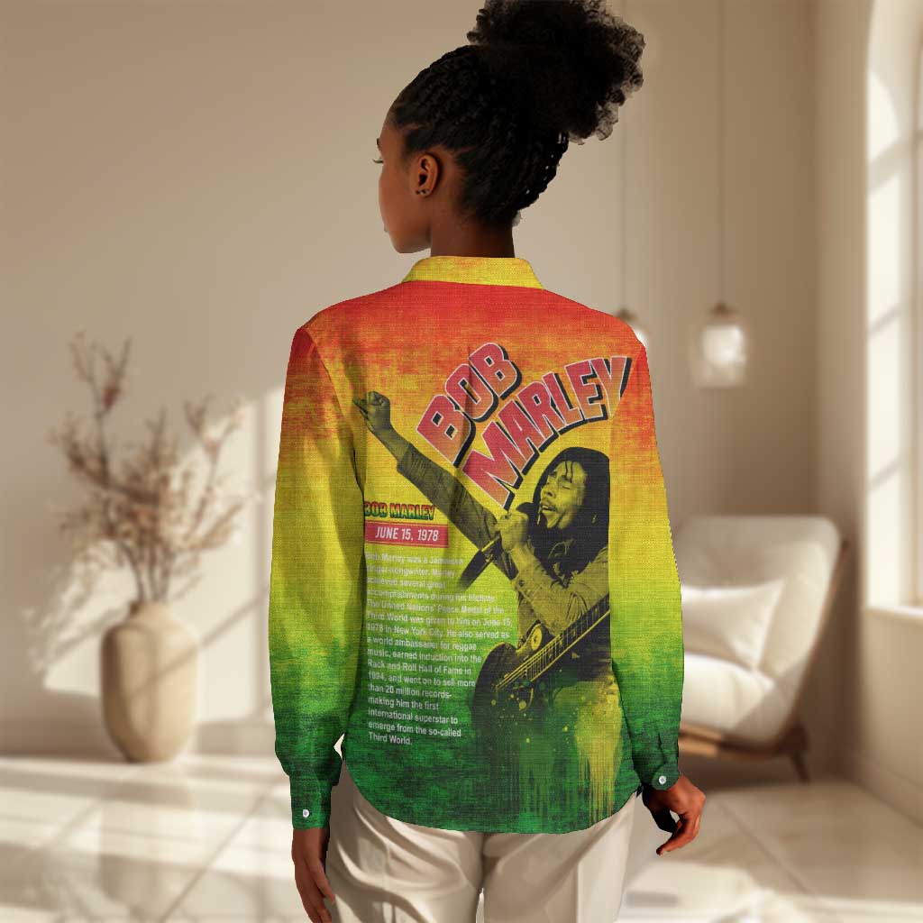 The Real Legend Bob Women Casual Shirt African Jamaica Reggae DT02