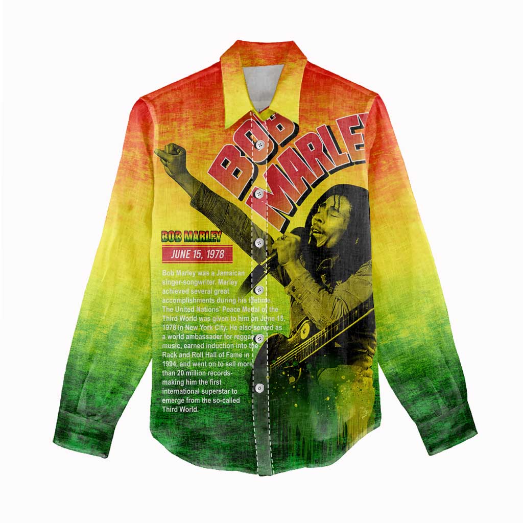 The Real Legend Bob Women Casual Shirt African Jamaica Reggae DT02