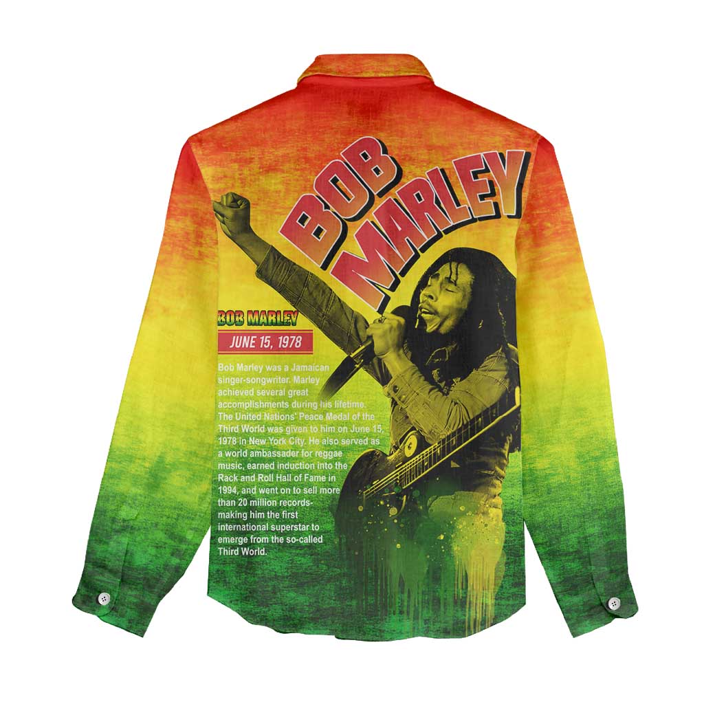 The Real Legend Bob Women Casual Shirt African Jamaica Reggae DT02