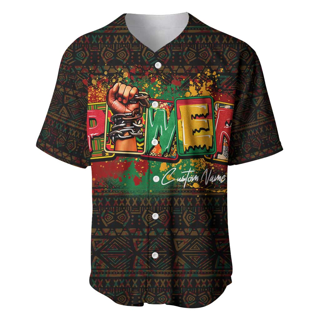 Personalized Power African Baseball Jersey DT02