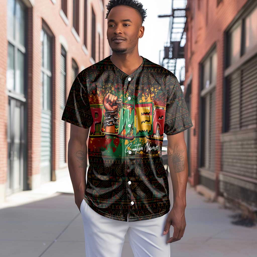 Personalized Power African Baseball Jersey DT02