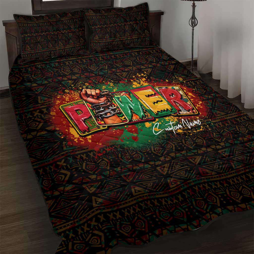 Personalized Power African Quilt Bed Set DT02