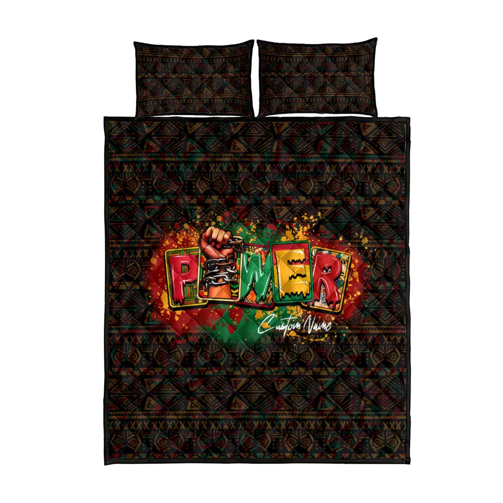 Personalized Power African Quilt Bed Set DT02