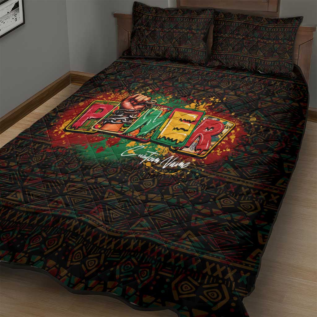 Personalized Power African Quilt Bed Set DT02