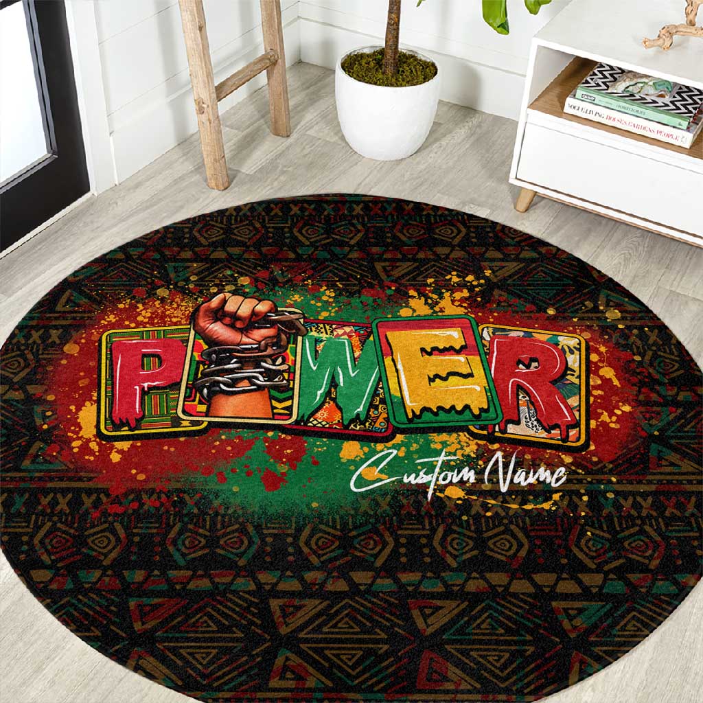 Personalized Power African Round Carpet DT02