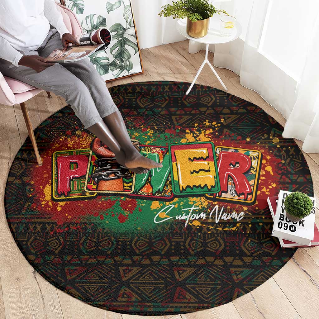 Personalized Power African Round Carpet DT02