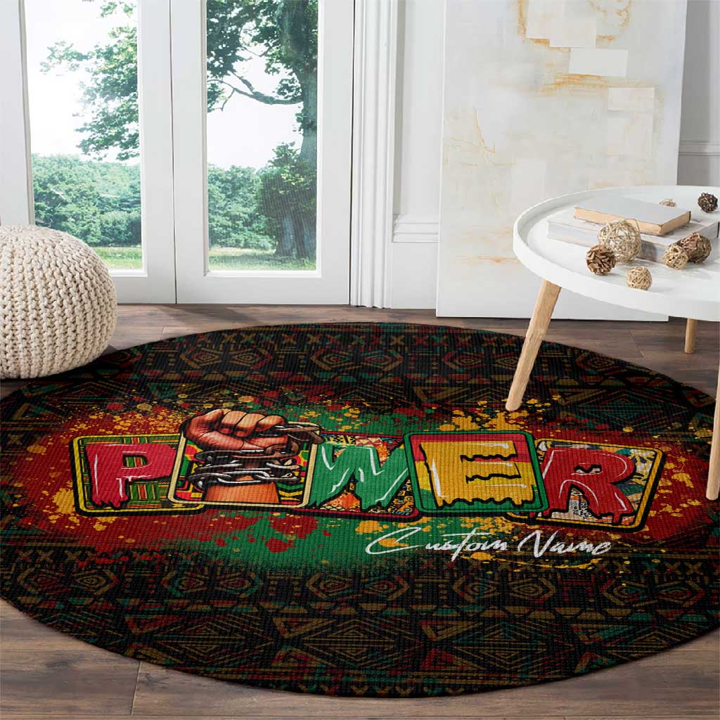 Personalized Power African Round Carpet DT02