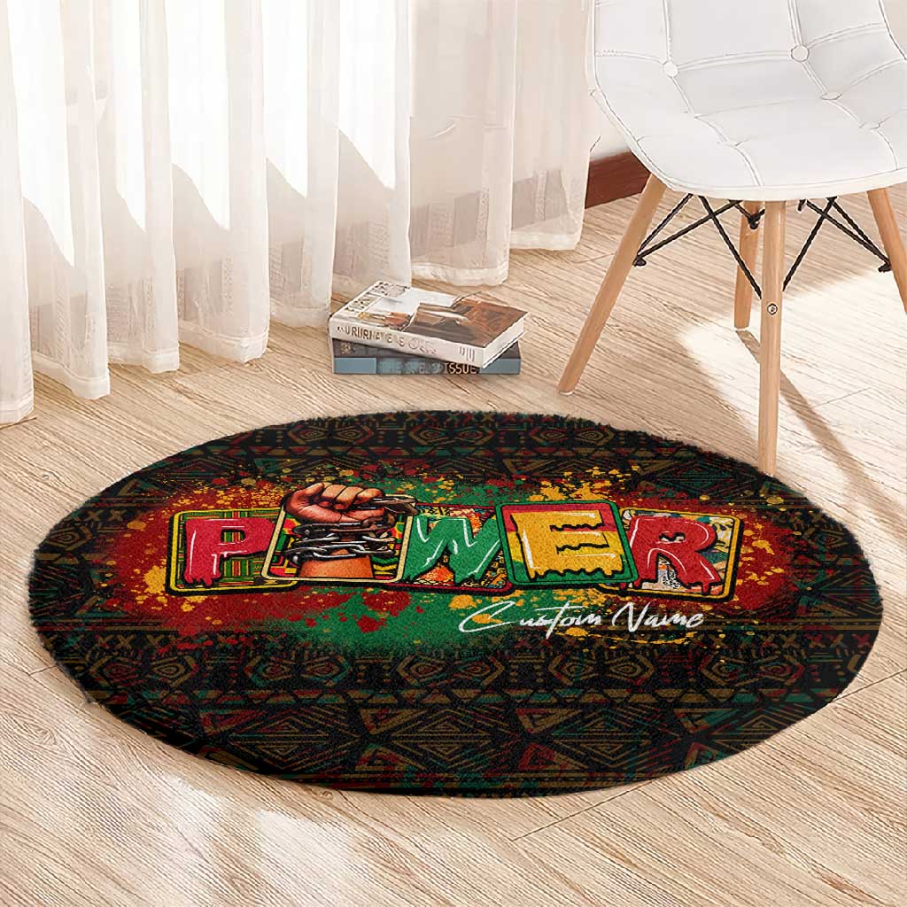 Personalized Power African Round Carpet DT02
