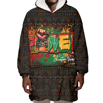 Personalized Power African Wearable Blanket Hoodie DT02