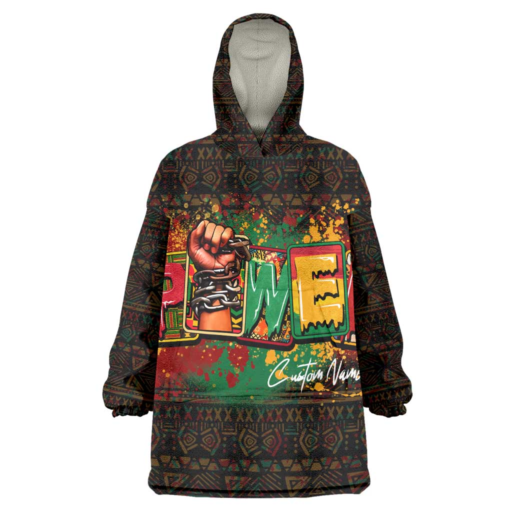 Personalized Power African Wearable Blanket Hoodie DT02