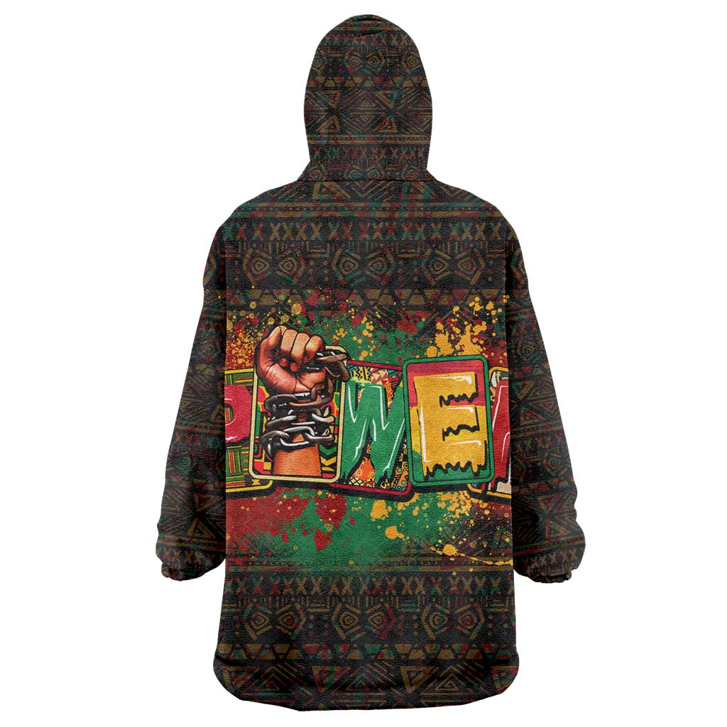 Personalized Power African Wearable Blanket Hoodie DT02