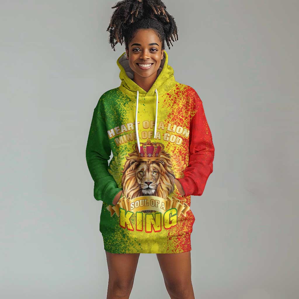 King's African Spirit Hoodie Dress Heart of A Lion DT02