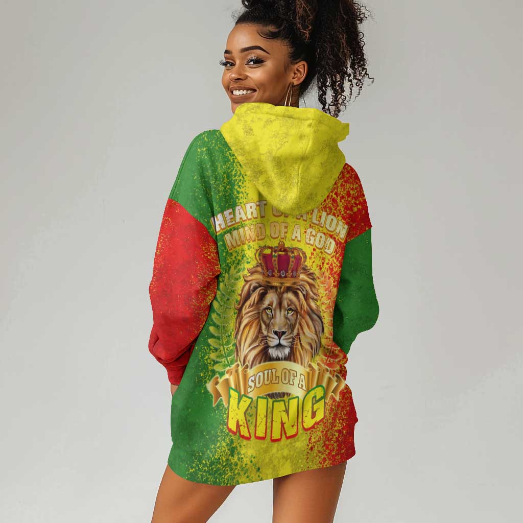 King's African Spirit Hoodie Dress Heart of A Lion DT02