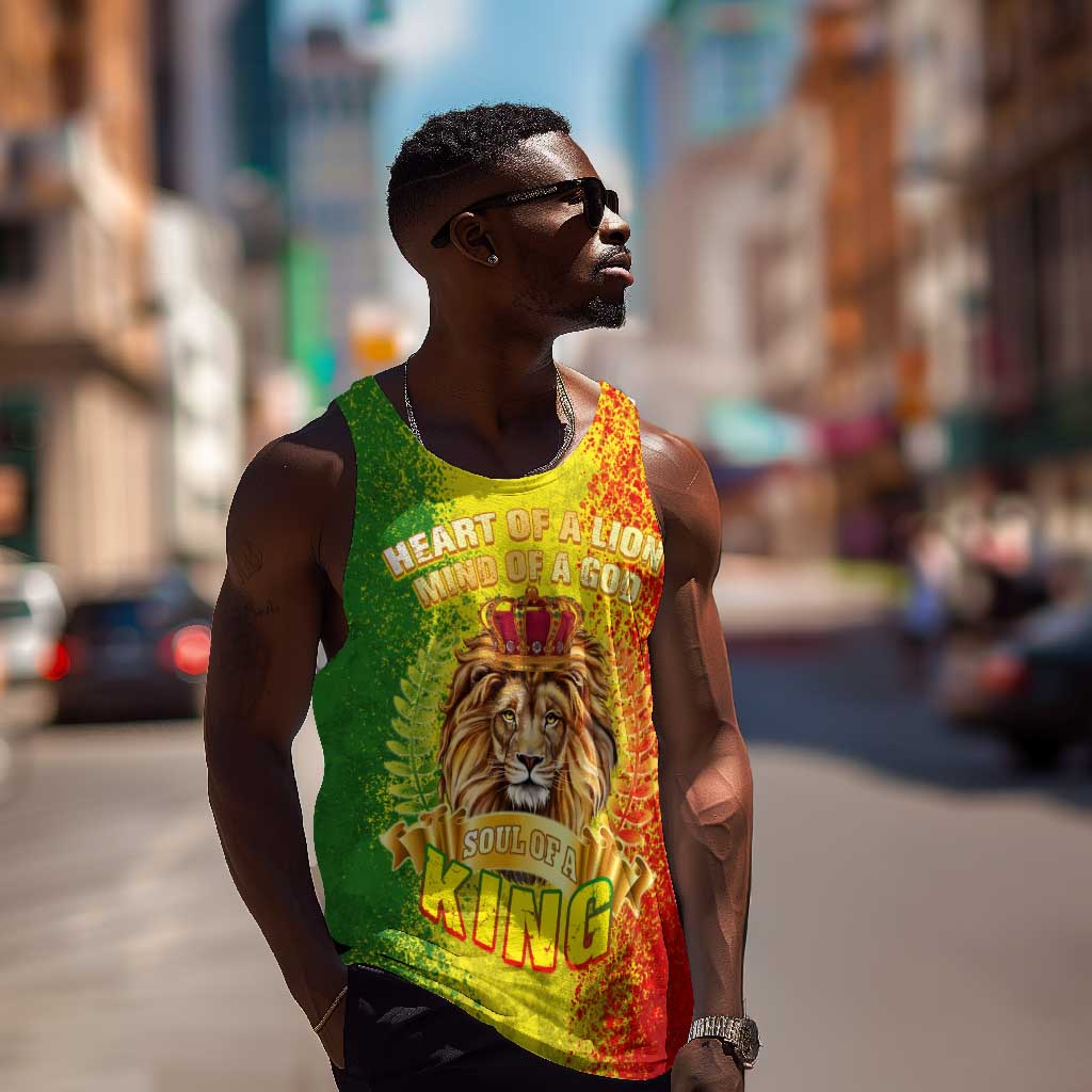King's African Spirit Men Tank Top Heart of A Lion DT02