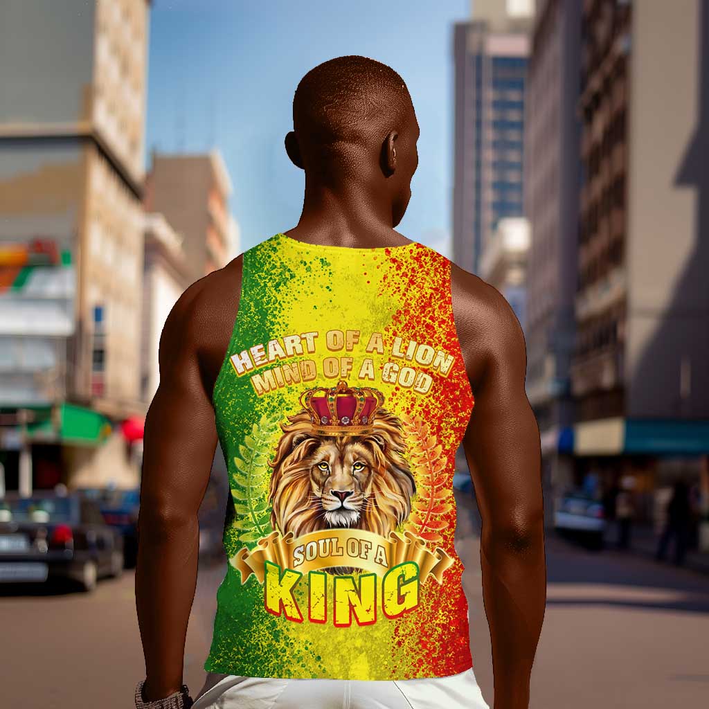 King's African Spirit Men Tank Top Heart of A Lion DT02