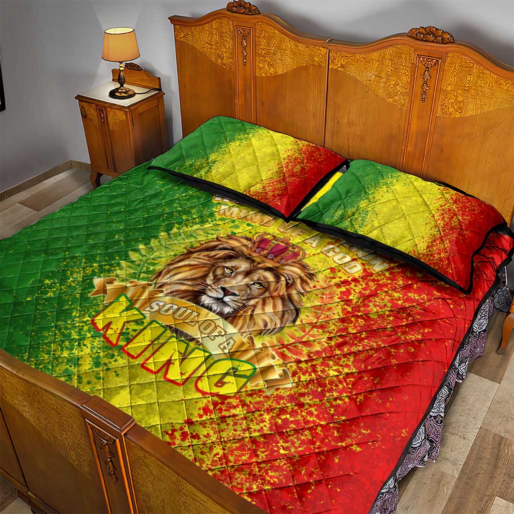 King's African Spirit Quilt Bed Set Heart of A Lion DT02