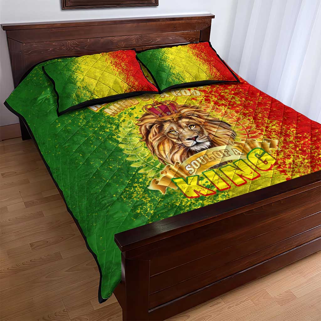 King's African Spirit Quilt Bed Set Heart of A Lion DT02