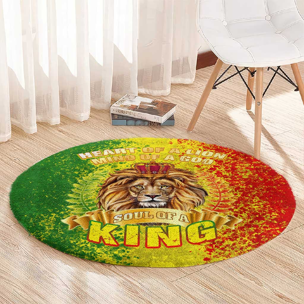 King's African Spirit Round Carpet Heart of A Lion DT02