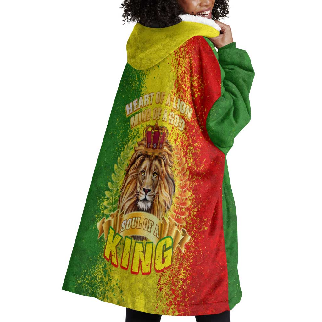King's African Spirit Wearable Blanket Hoodie Heart of A Lion DT02