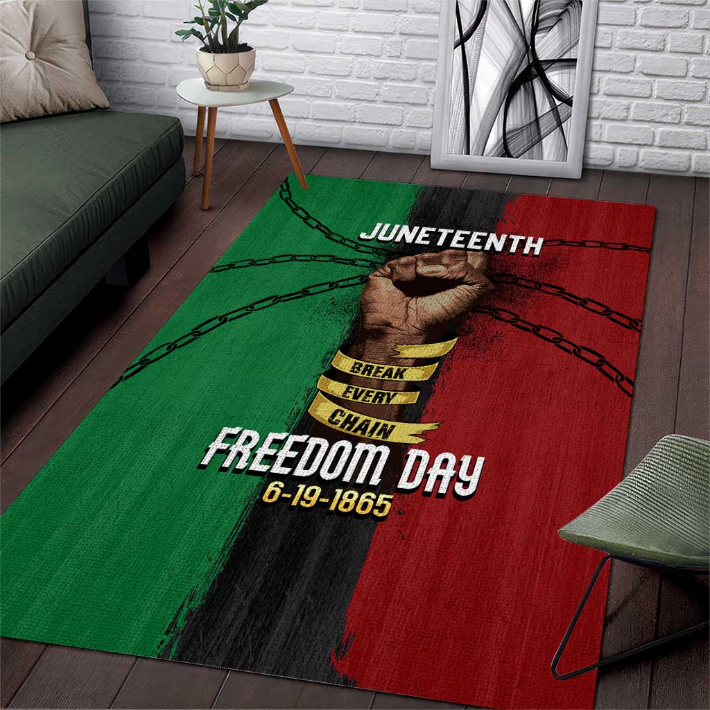 Juneteenth Freedom Day Area Rug Black Pride Month DT02