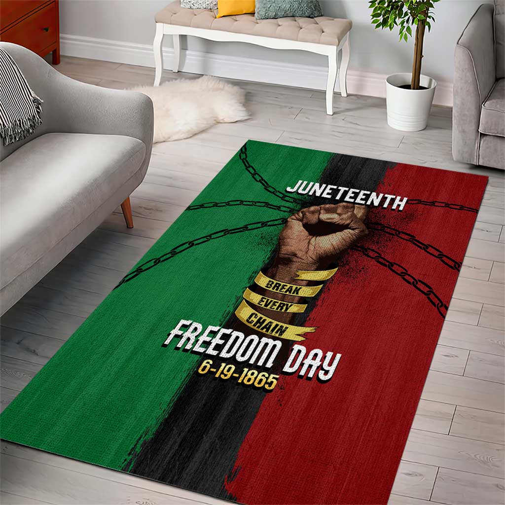 Juneteenth Freedom Day Area Rug Black Pride Month DT02