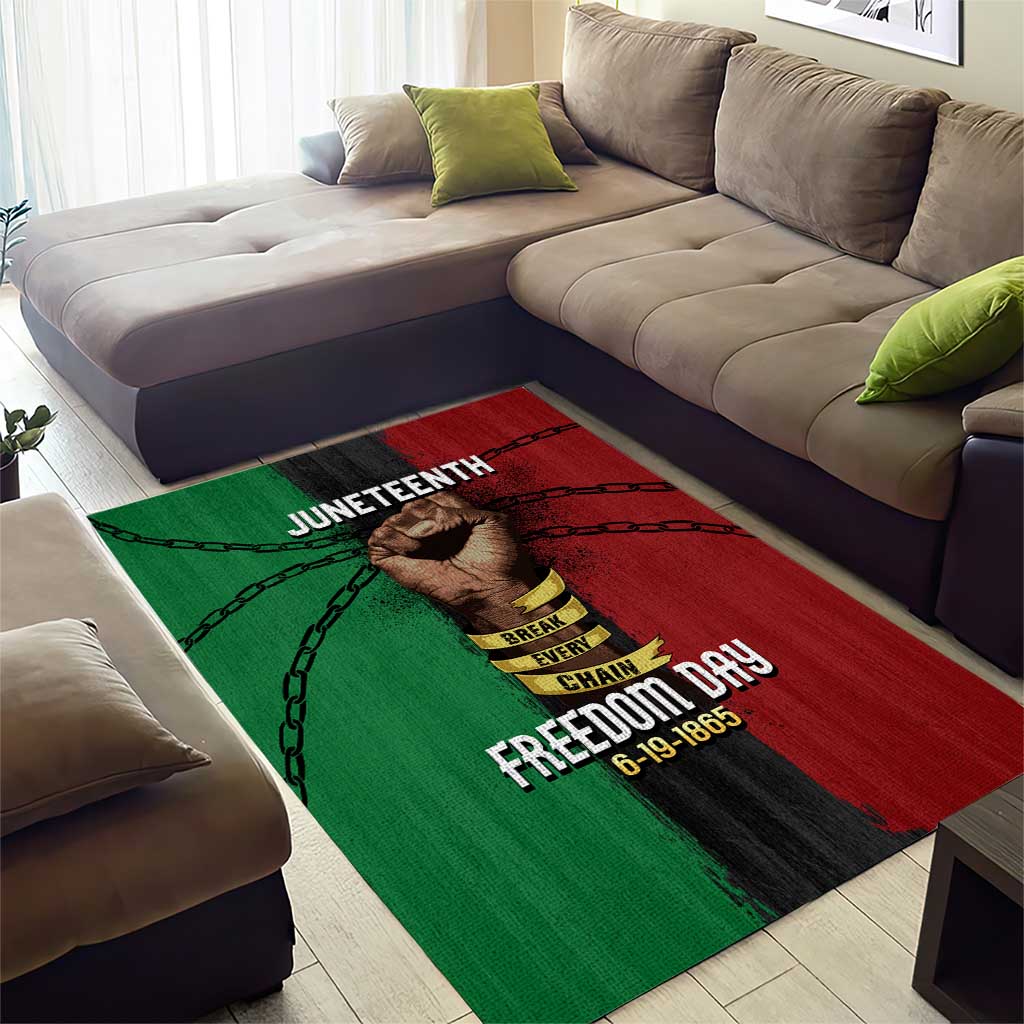 Juneteenth Freedom Day Area Rug Black Pride Month DT02