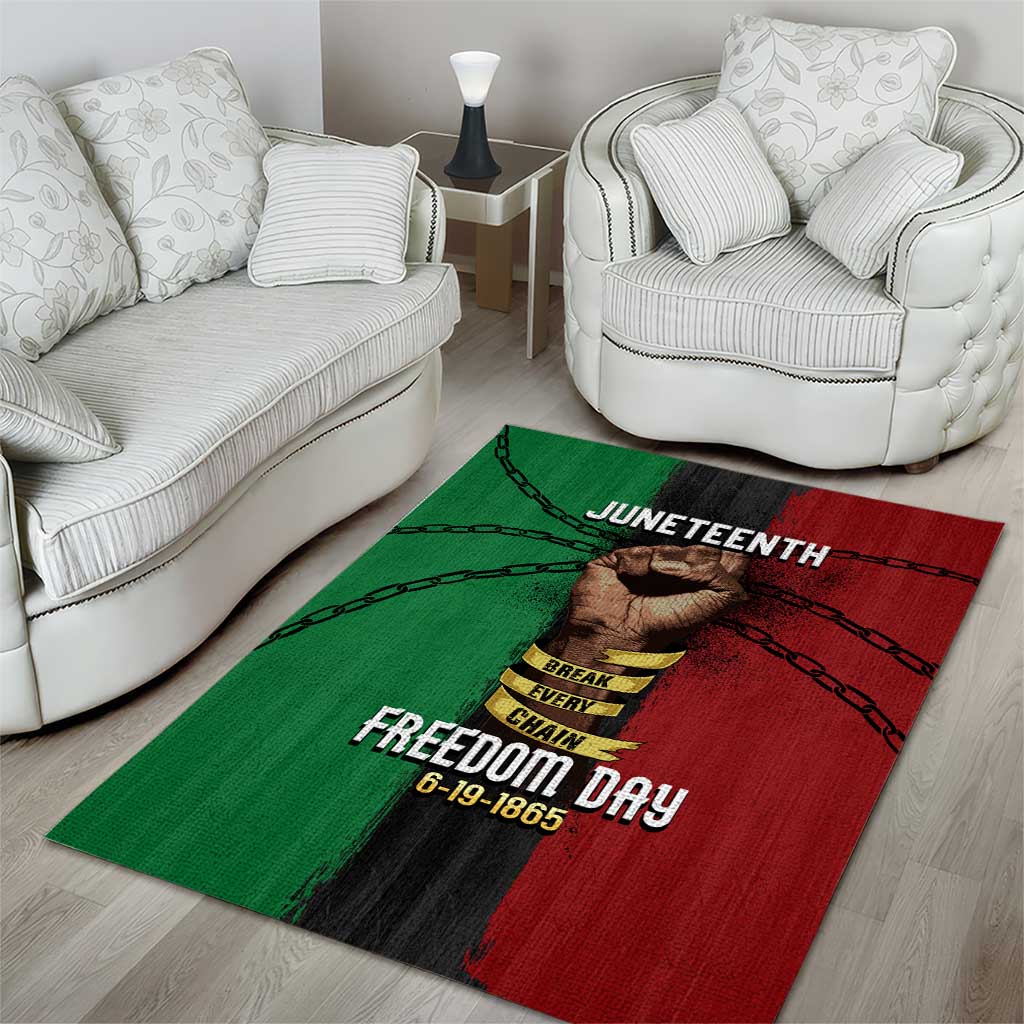 Juneteenth Freedom Day Area Rug Black Pride Month DT02