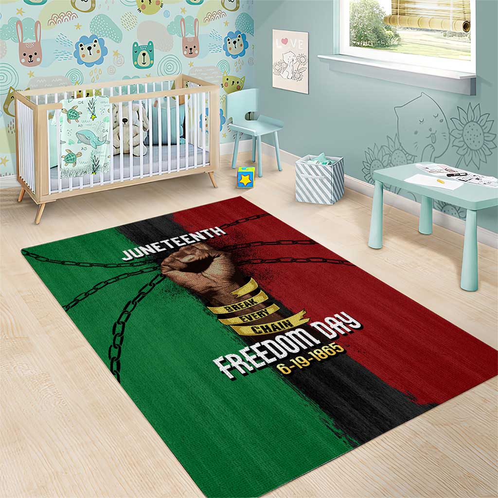 Juneteenth Freedom Day Area Rug Black Pride Month DT02