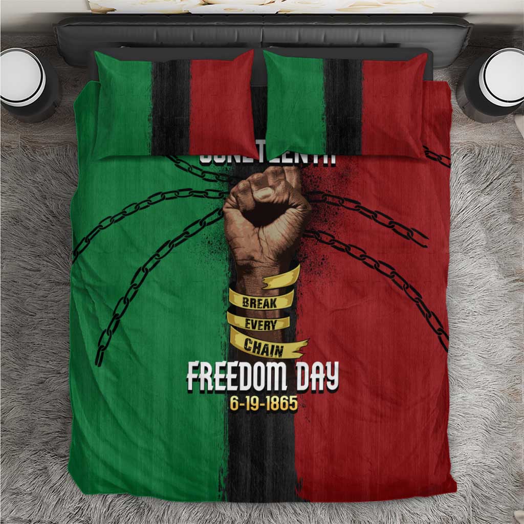 Juneteenth Freedom Day Bedding Set Black Pride Month DT02