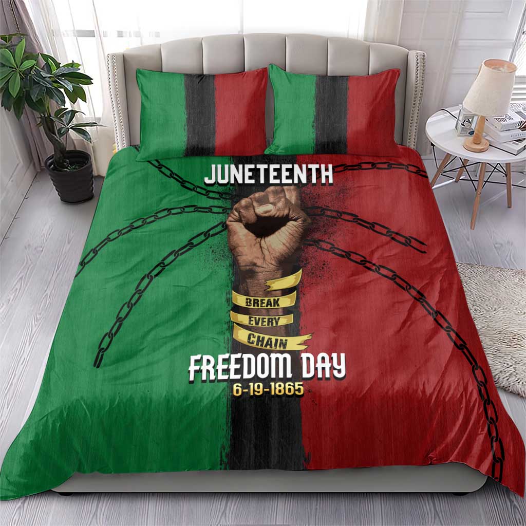 Juneteenth Freedom Day Bedding Set Black Pride Month DT02
