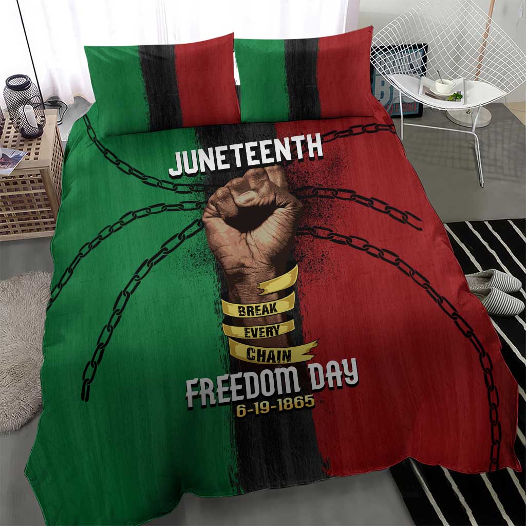 Juneteenth Freedom Day Bedding Set Black Pride Month DT02