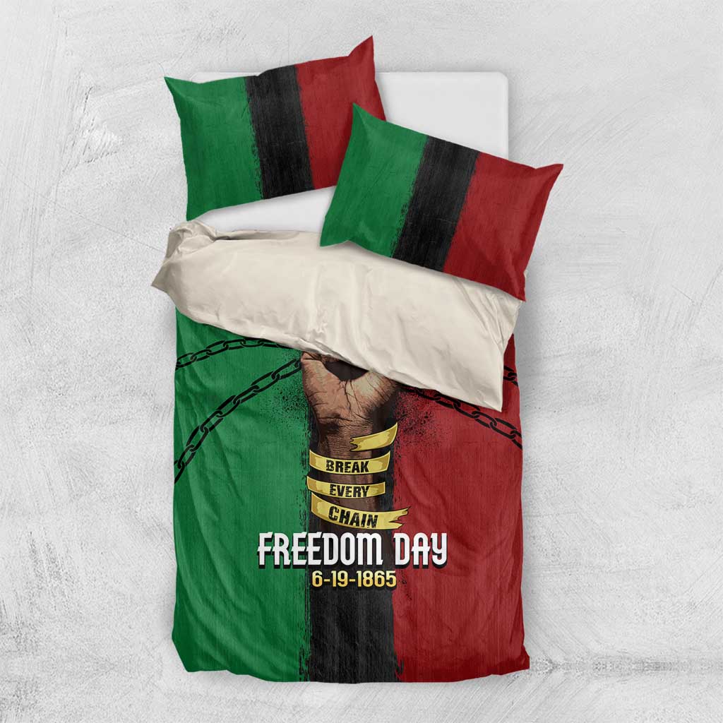 Juneteenth Freedom Day Bedding Set Black Pride Month DT02