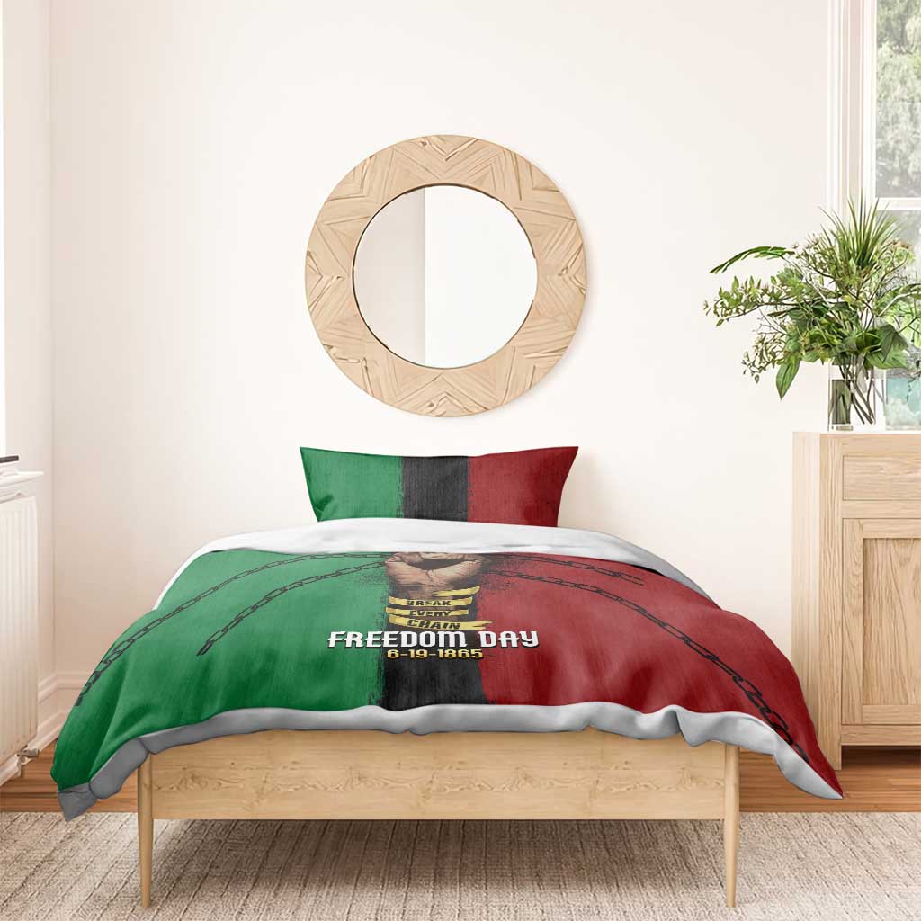 Juneteenth Freedom Day Bedding Set Black Pride Month DT02